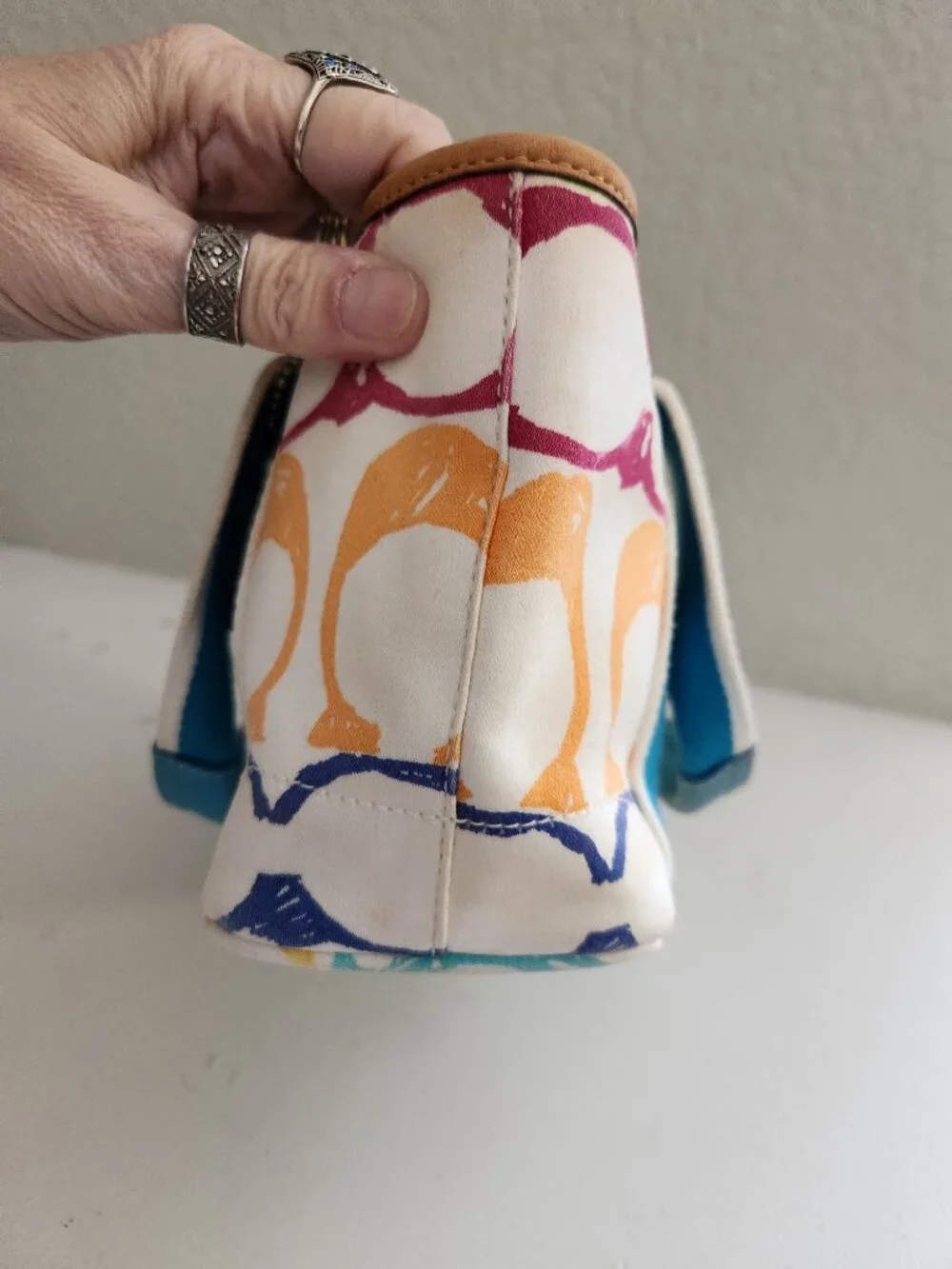 Coach Scribble Signature C's Mini Tote Bag - Picture 5 of 14